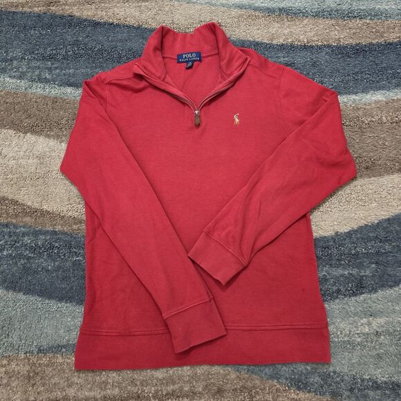 Polo Ralph Lauren Other - Polo Ralph Lauren Youth Large (14–16) Red Quarter-Zip Sweatshirt